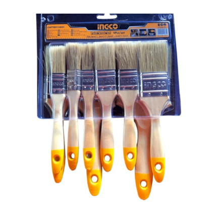 Set De 9 Pinceaux En Bois