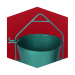 Seau Pour Monte Charge En Acier Vert – Image 3