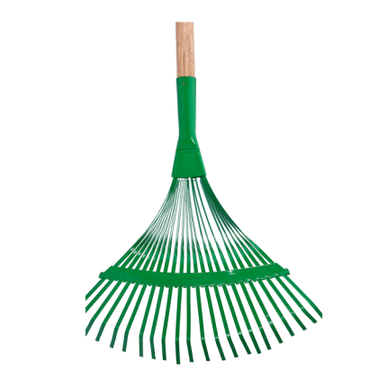 Balai À Gazon Fixe Avec Manche En Bois