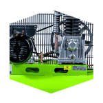 Belt Compressor 200L, Green Color – Image 5