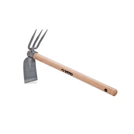 Serfouette 3 Dents + Panne Avec Manche En Bois